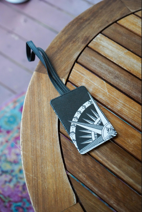 Compass Rose Luggage Tag